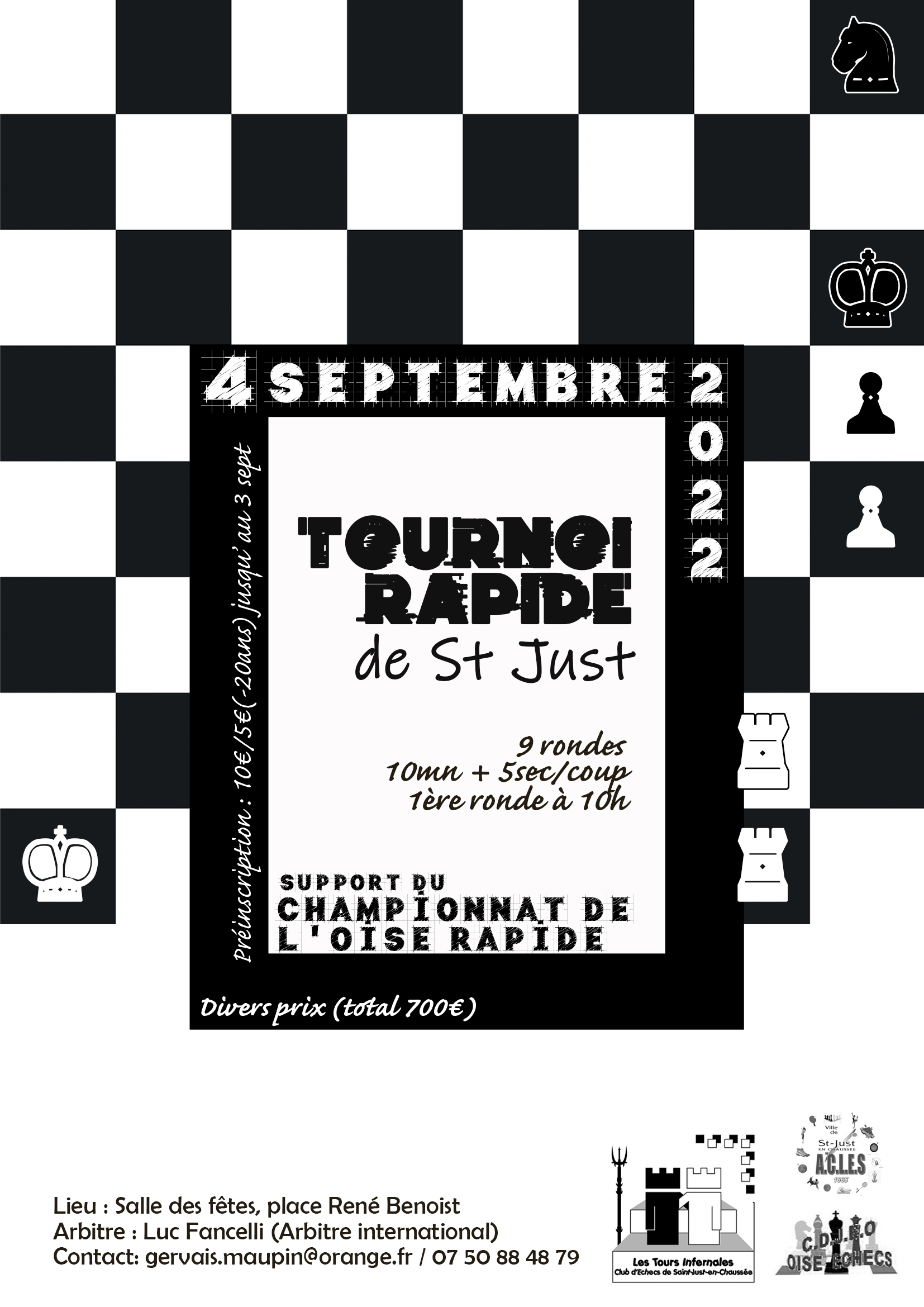 Tournoi Rapide de St Just 2022