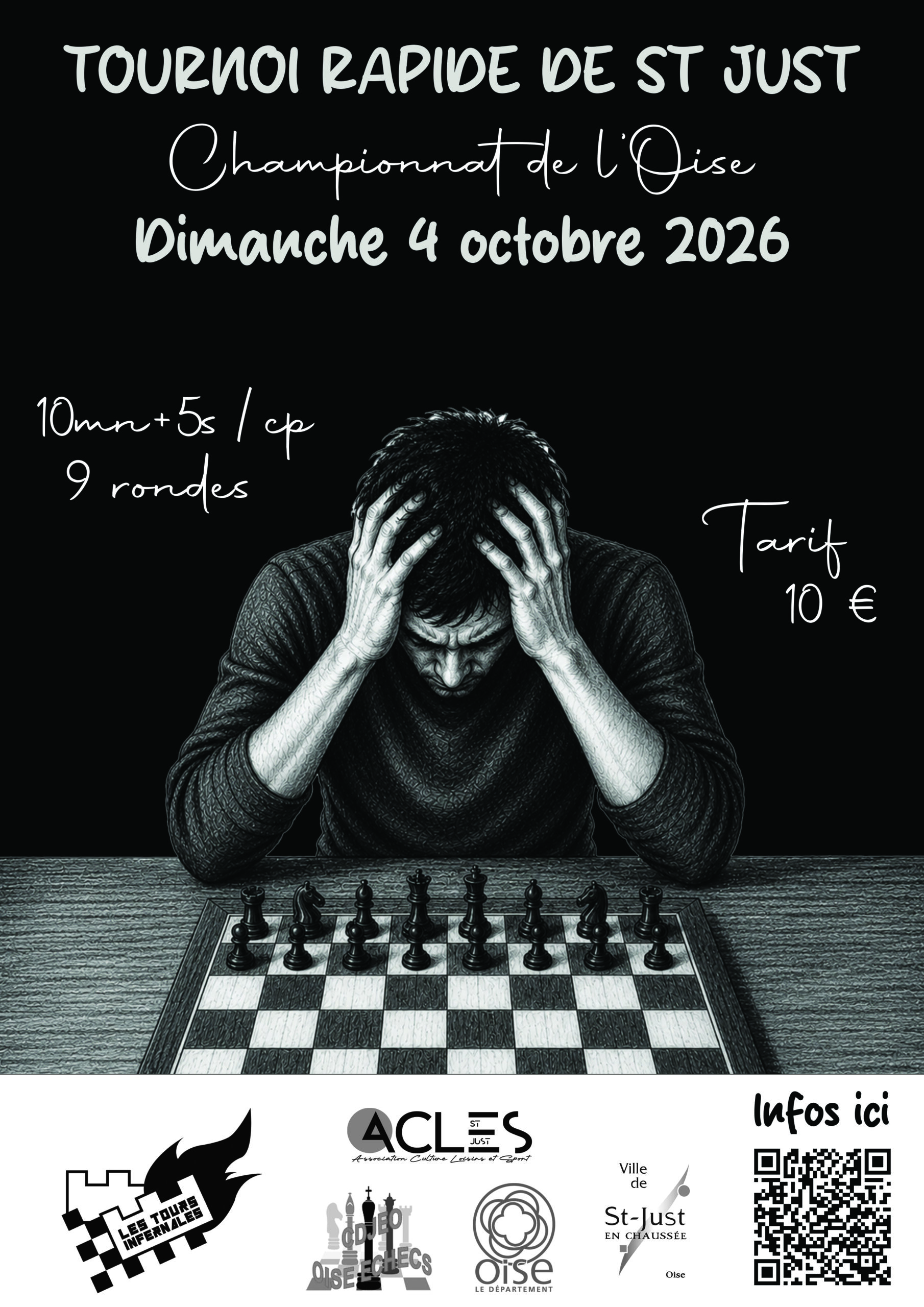 Tournoi rapide de st just – 4 octobre 2026